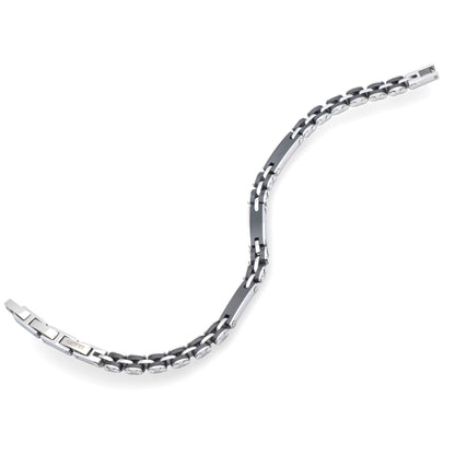 Bracciale Uomo Acciaio e Nero