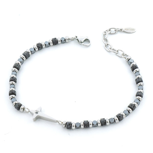 Bracciale Uomo Croce con Zircone