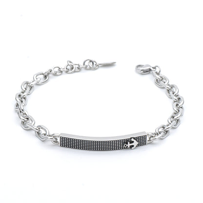 Bracciale Uomo Piastra con Ancora