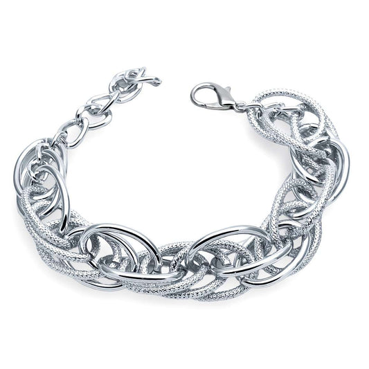 Bracciale a Catena Argentato