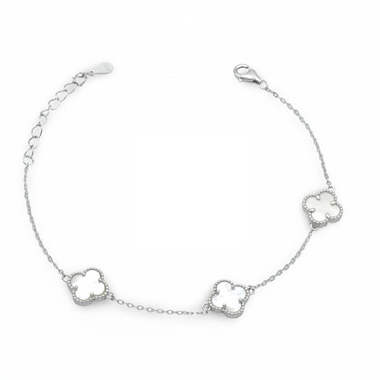Bracciale in Argento Fiori e Madreperla