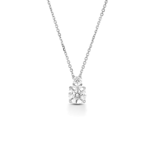 Collana Doppio Punto Luce in Oro Bianco 9 Carati - 375 iGOLD