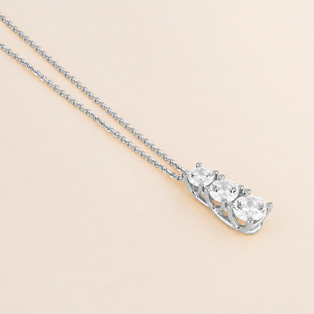 Collana Trilogy in Oro Bianco 375 (9kt) iGOLD