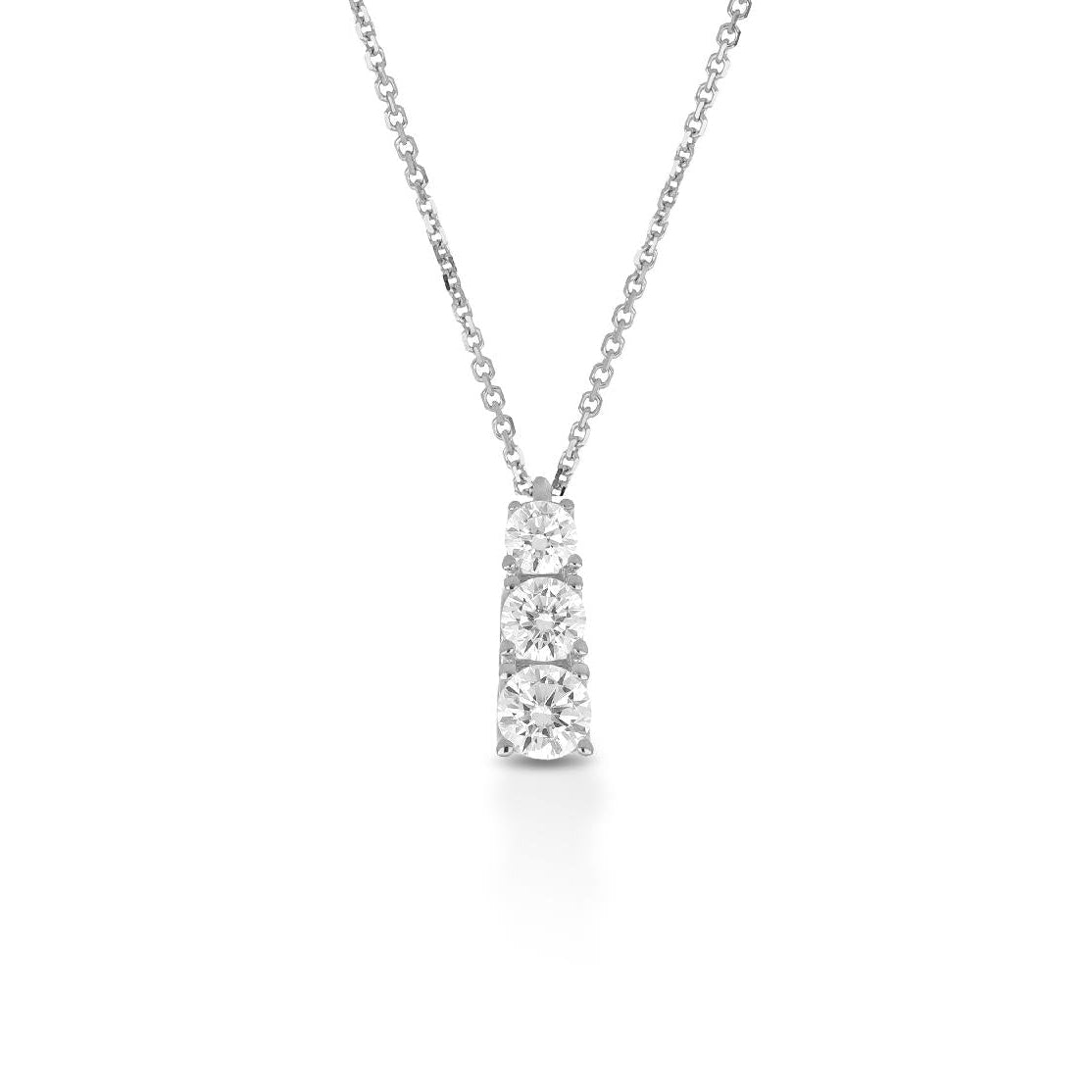 Collana Trilogy in Oro Bianco 375 (9kt) iGOLD