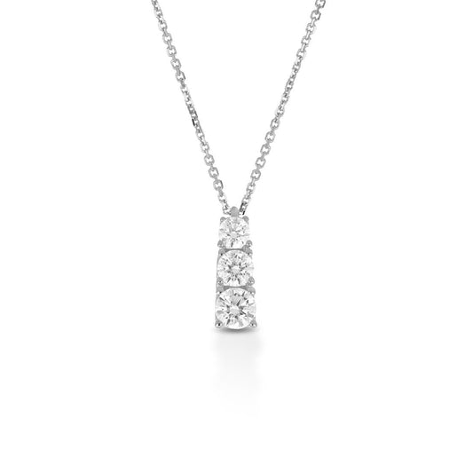 Collana Trilogy in Oro Bianco 375 (9kt) iGOLD