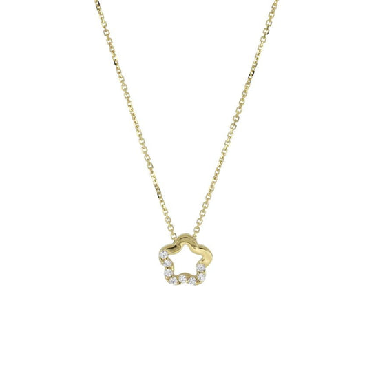 Collana Fiore in Oro Giallo