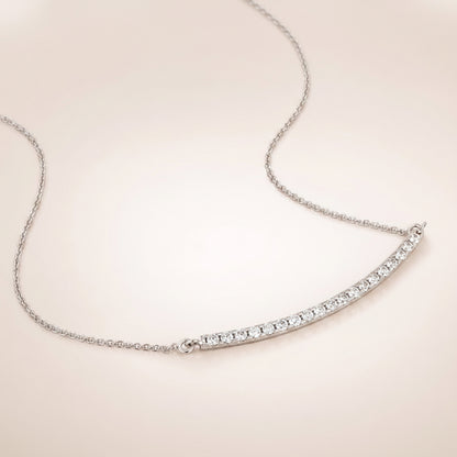 Collana Mezzo Tennis in Oro Bianco 9 Carati - 375