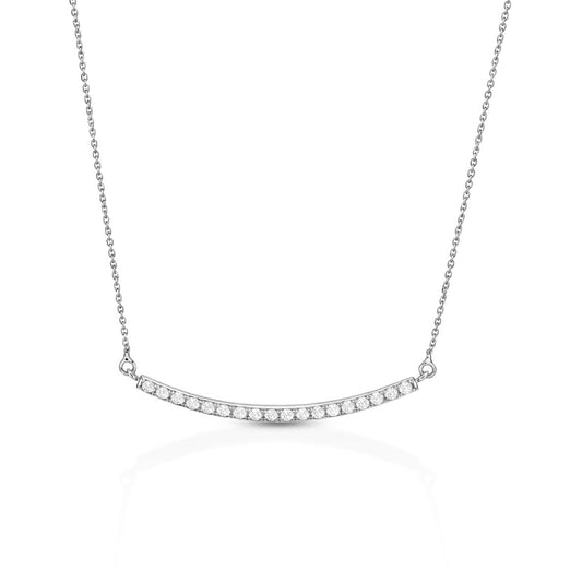 Collana Mezzo Tennis in Oro Bianco 9 Carati - 375 iGOLD