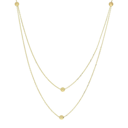 Collana Boules Doppio Filo in Oro 375 (9kt)