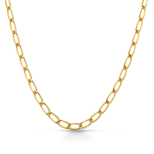 Collana Paperclip Chain in Oro Giallo 9 Carati - 375 iGOLD