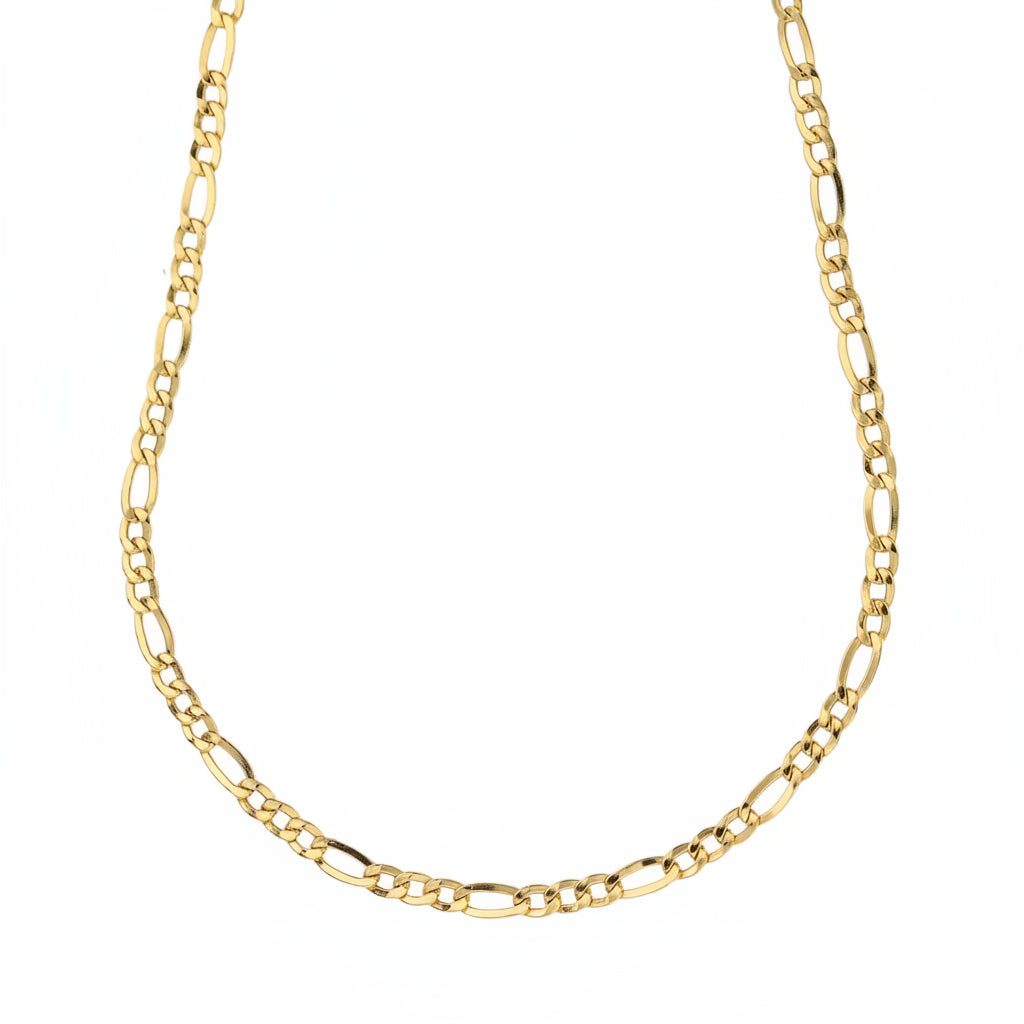 Collana Catena Piatta 3+1 in Oro Giallo Gioielli in Oro