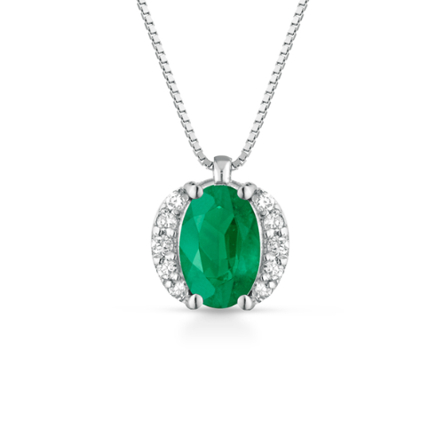 Collana PG Gioielli Diamanti e Smeraldo Linea Alien PG Gioielli