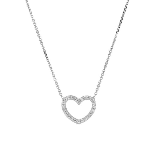 Collana Cuore in Oro Bianco