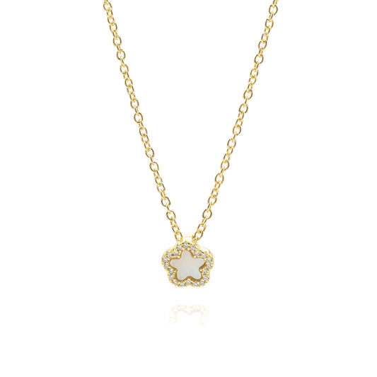Collana Fiore in Argento e Madreperla