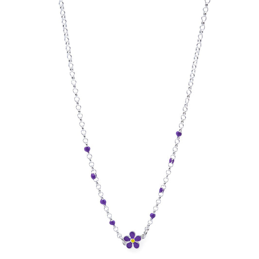 Collana Fiorellino Viola da Bambina