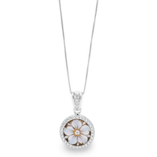 Collana In Argento Con Cammeo E Zirconi