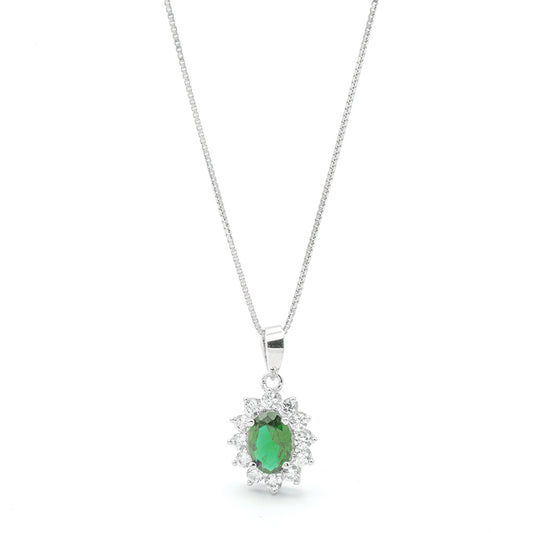 Collana Kate Verde in Argento