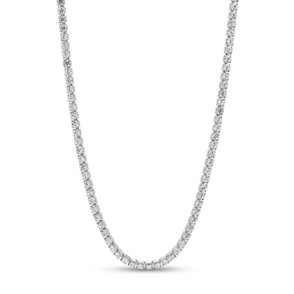 Collana Tennis in Argento 925 con Zirconi Bianchi (Lunghezza Regolabile)