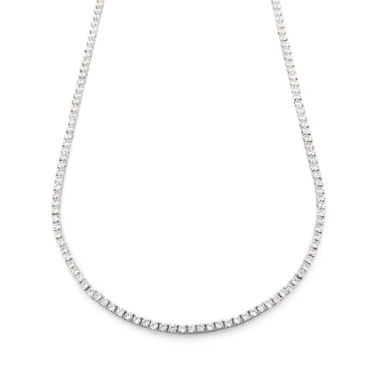 Collana Tennis in Argento 925 con Zirconi Bianchi (Lunghezza Regolabile)