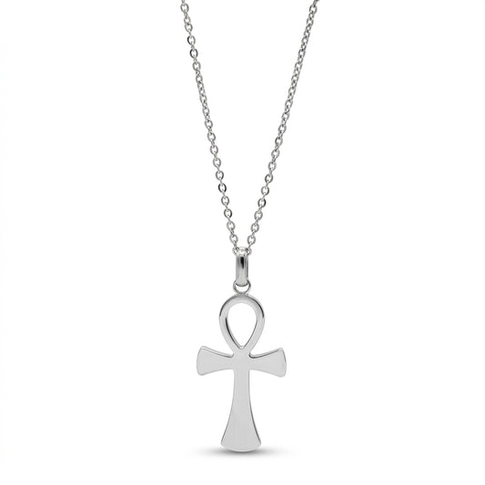 Collana Uomo Fortynine in Acciaio con Pendente Croce Egizia Ankh