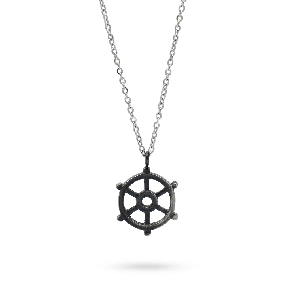 Collana Uomo Fortynine in Acciaio con Pendente a Timone