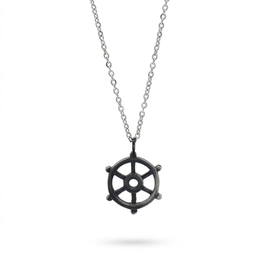 Collana Uomo Fortynine in Acciaio con Pendente a Timone
