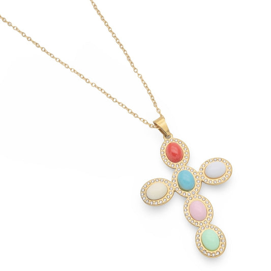 Collana Croce Colorata