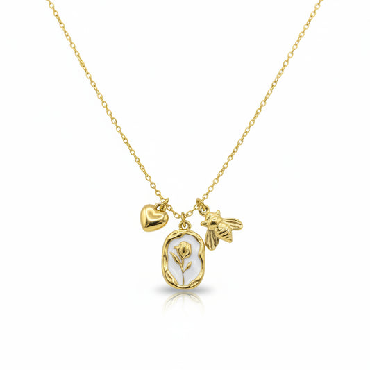 Collana Fiore Ape Cuore Gold Gaiè Bijoux