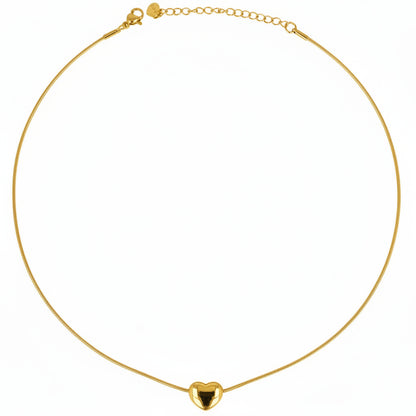 Collana Gold con Cuore Bombato Gaiè Bijoux