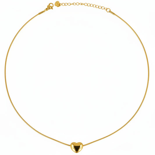 Collana Gold con Cuore Bombato Gaiè Bijoux