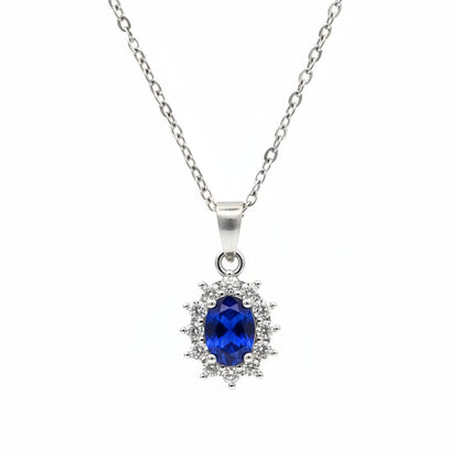 Collana Kate Argentata Pietra Blu Gaiè Bijoux