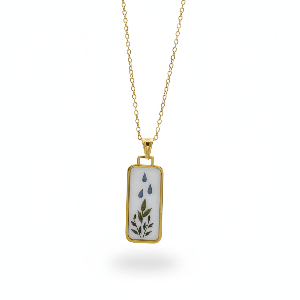 Collana con Dipinto Foglie Gold Gaiè Bijoux