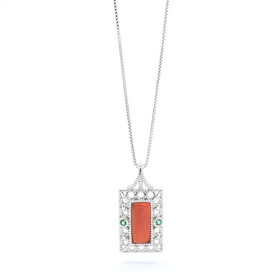 Collana in Argento e Corallo