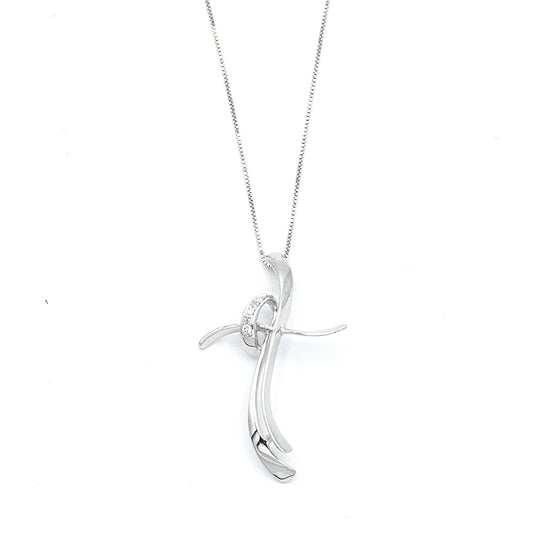 Collana e Croce Con Diamanti