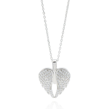 Collana in Argento Ali d'Angelo e Cuore