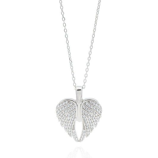 Collana in Argento Ali d'Angelo e Cuore