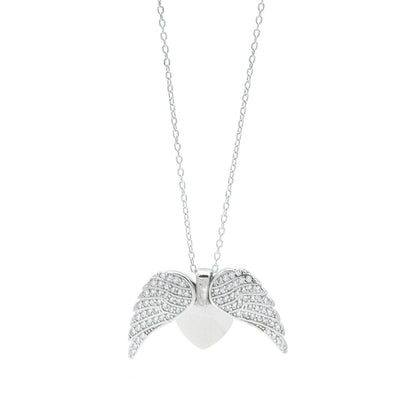 Collana in Argento Ali d'Angelo e Cuore