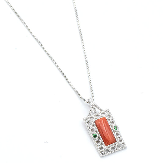 Collana in Argento e Corallo