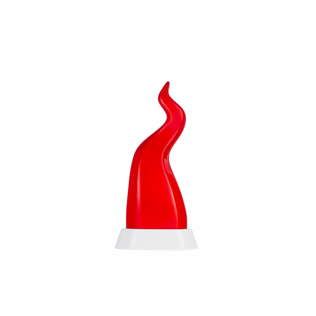Cornetto Portafortuna Rosso in Ceramica Femiano