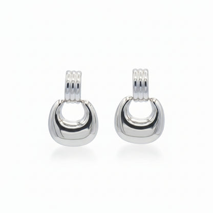 Orecchini a Gancio Nuvola Gunmetal Moderno Gaiè Bijoux
