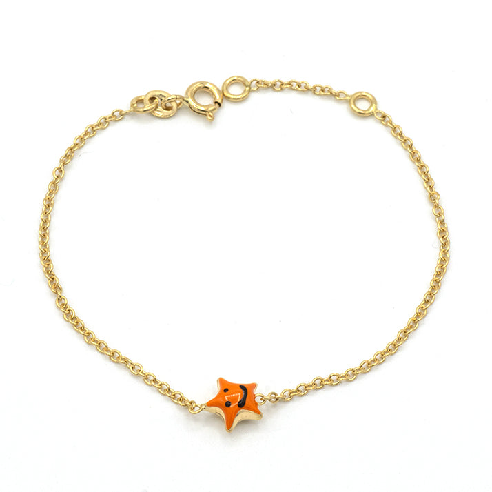 Bracciale stella  bimbi in oro giallo