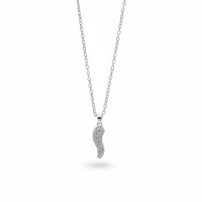 Collana Silver Corno Napoletano a Pavè Gaiè Bijoux