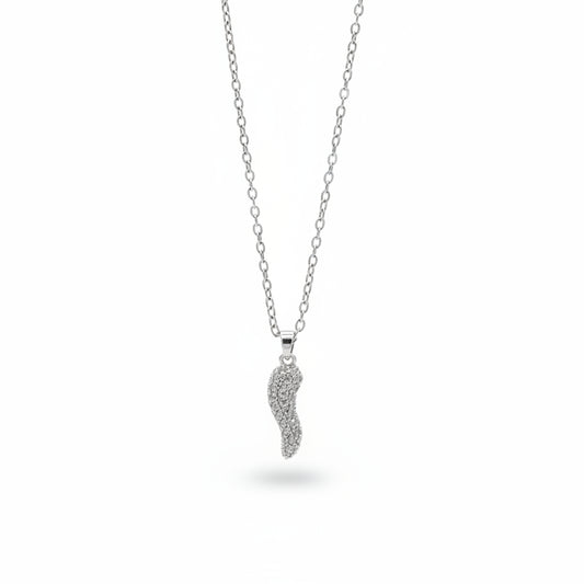 Collana Silver Corno Napoletano a Pavè Gaiè Bijoux