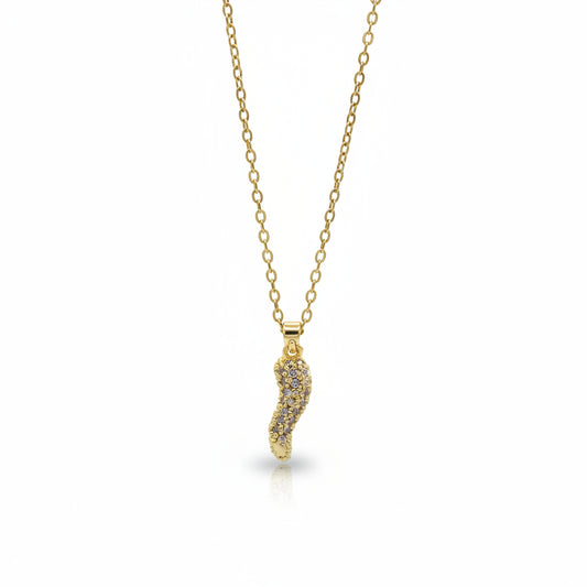 Collana Gold Corno Napoletano a Pavè Gaiè Bijoux