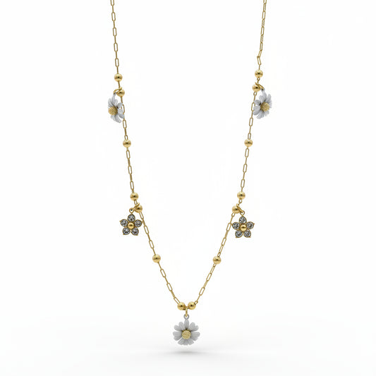 Collana Gold Fiorellini e Sfere Gaiè Bijoux