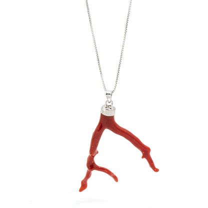 Collana Ramo di Corallo rosso in Argento