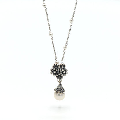 Collana Perle e Fiori in Argento