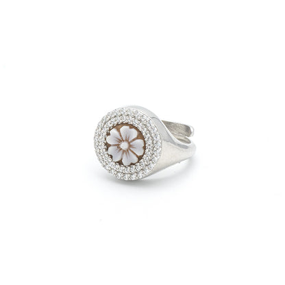 Anello Chevalier Con Cammeo E Zirconi