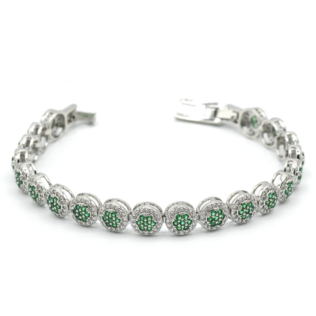 Bracciale Tennis Tondo Verde