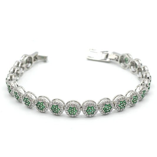 Bracciale Tennis Tondo Verde